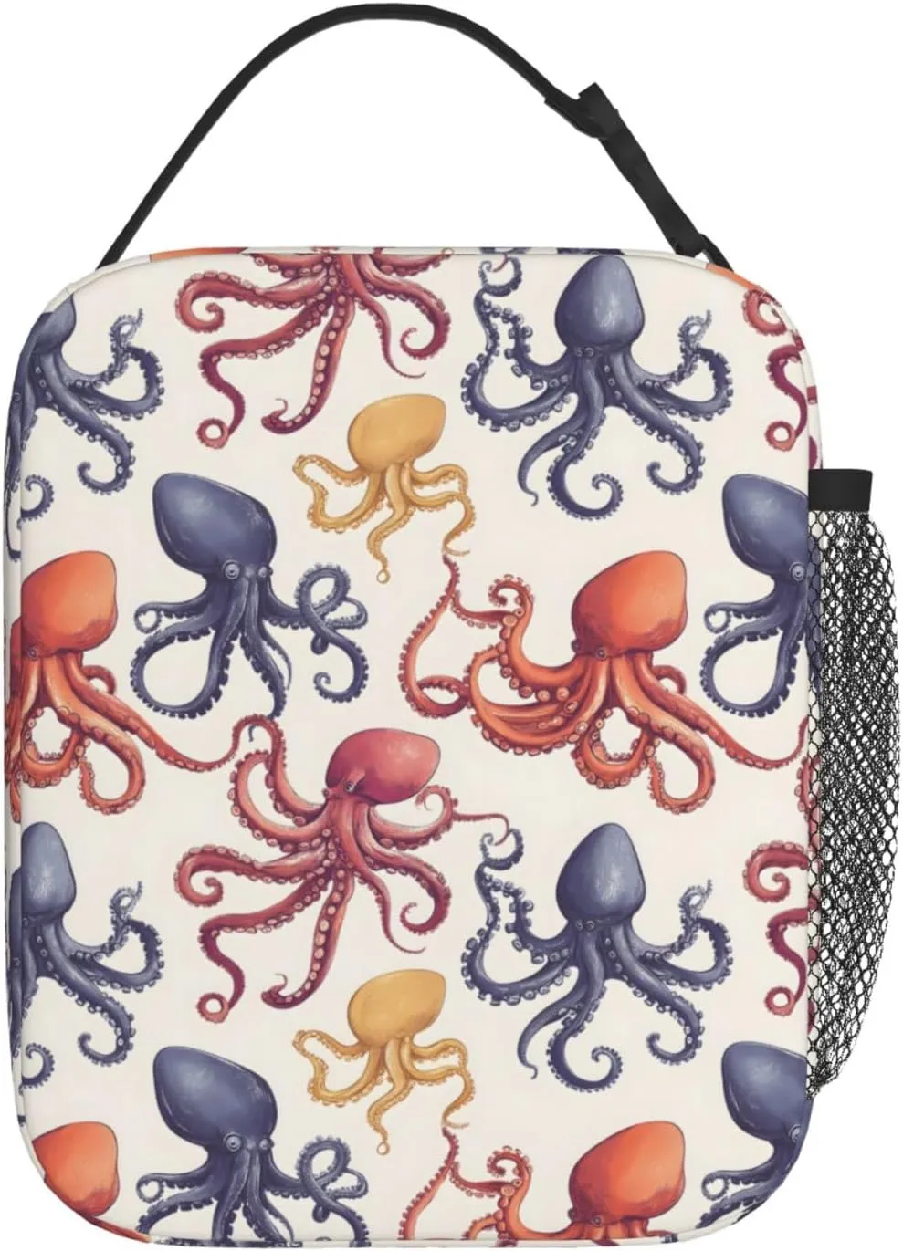 Insulated Lunch Box for Kids Boys Girls, Reusable Lunch Bag for School, Office, Picnic, Work, Travel, Octopus Theme Lunch Box
