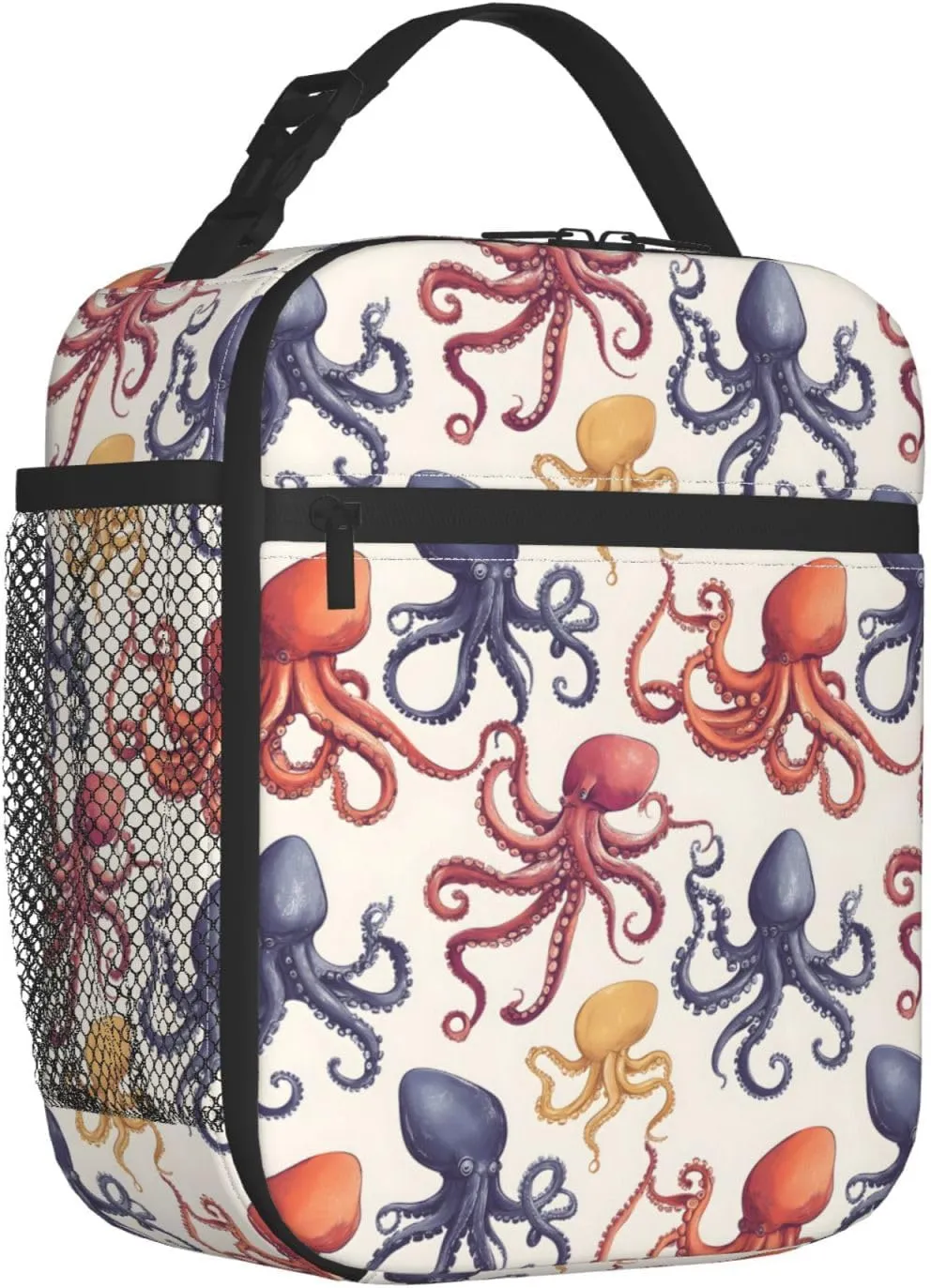 Insulated Lunch Box for Kids Boys Girls, Reusable Lunch Bag for School, Office, Picnic, Work, Travel, Octopus Theme Lunch Box