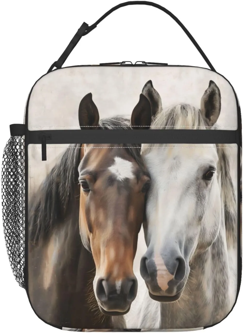 Insulated Lunch Box for Kids Boys Girls, Reusable Lunch Bag for School, Office, Work, Picnic, Travel, Horses Lunch Box