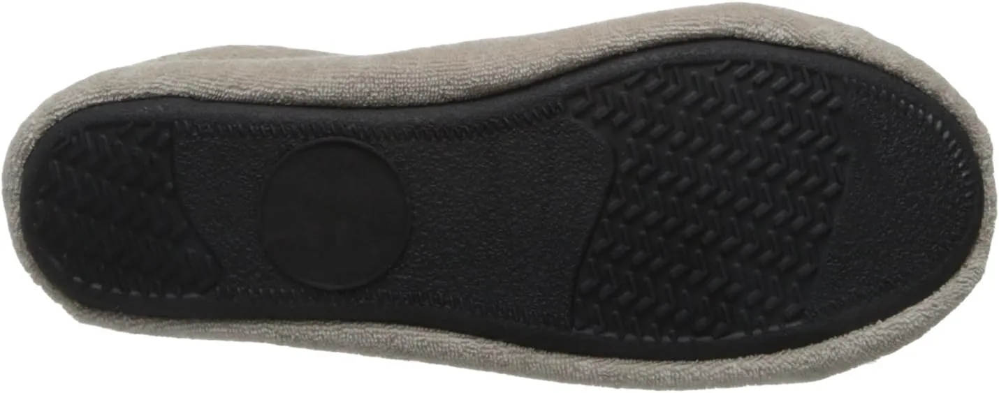 isotoner Women's Signature Terry Ballet Flat Slipper with Satin Bow