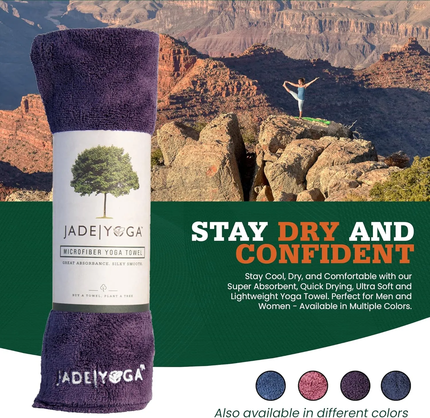 Jade Microfiber Yoga Towel