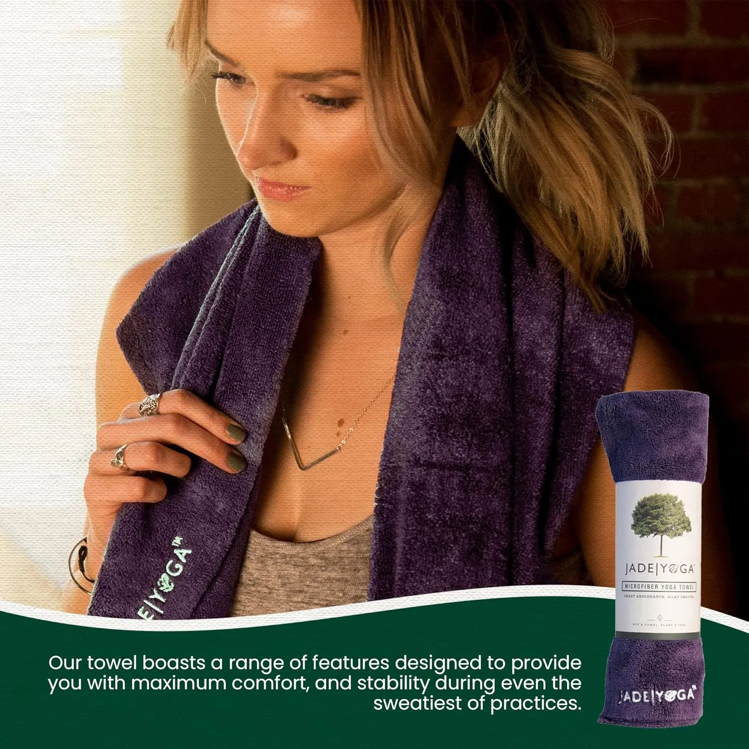 Jade Microfiber Yoga Towel