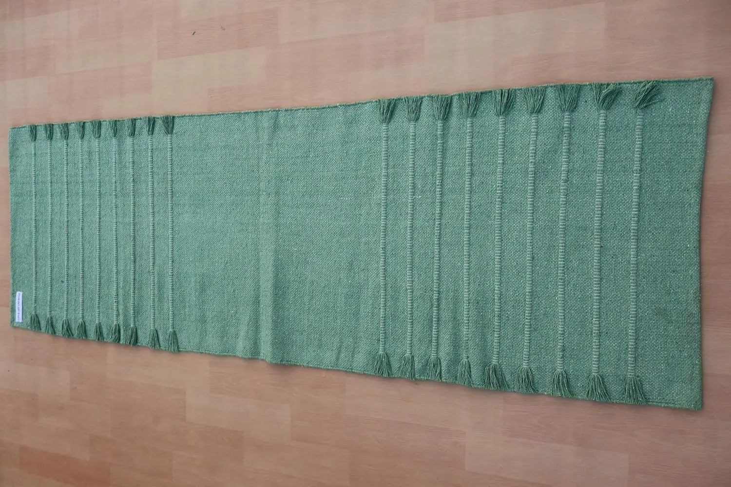 Jaipur art & Rugs Organic Cotton Yoga Mat - Eco-Friendly Hand-Woven Rug - Non Slip & Thick (24”x72”x5mm) for Everyday Fitness at Home - Comfortable Extra-Long