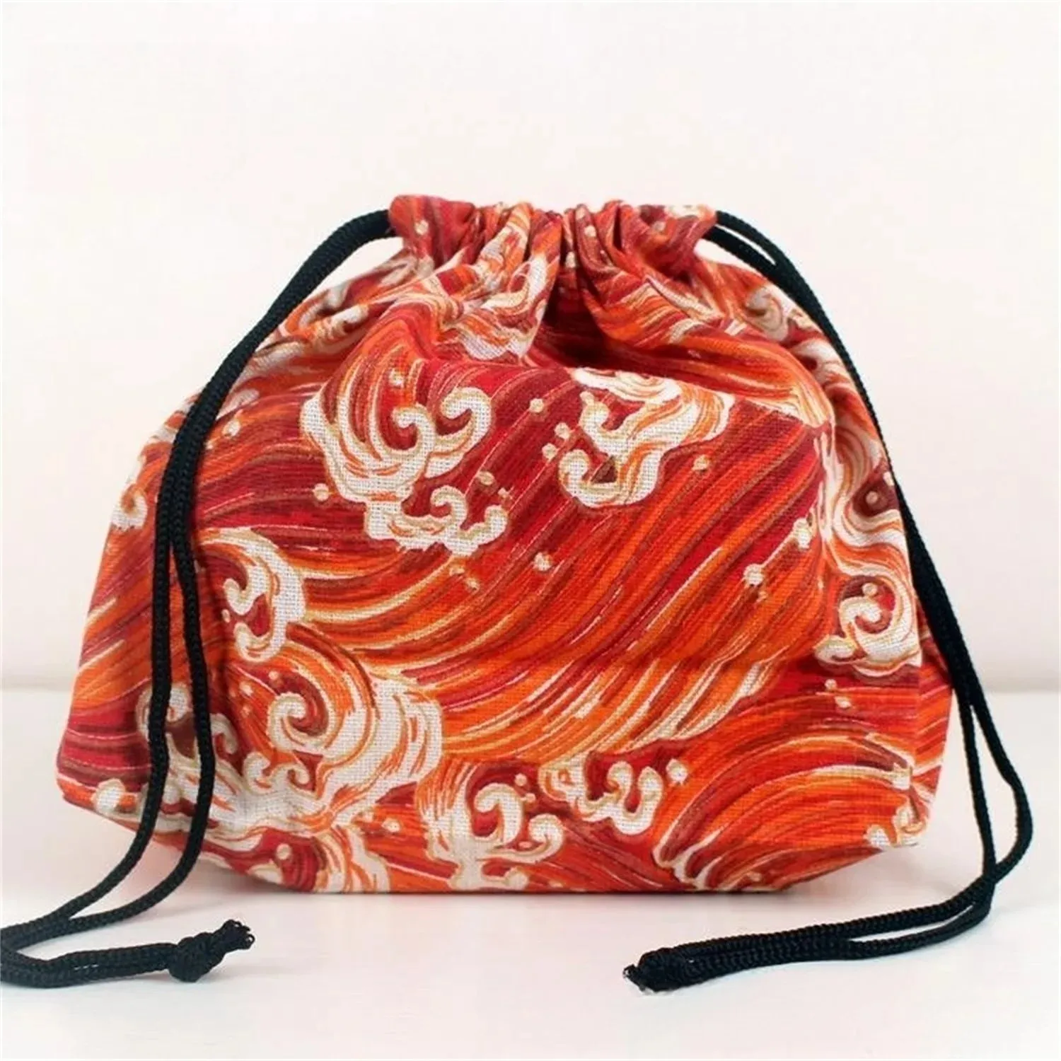 Japanese Style Drawstring Lunch Box Storage Bag – Portable and Fashionable Tote