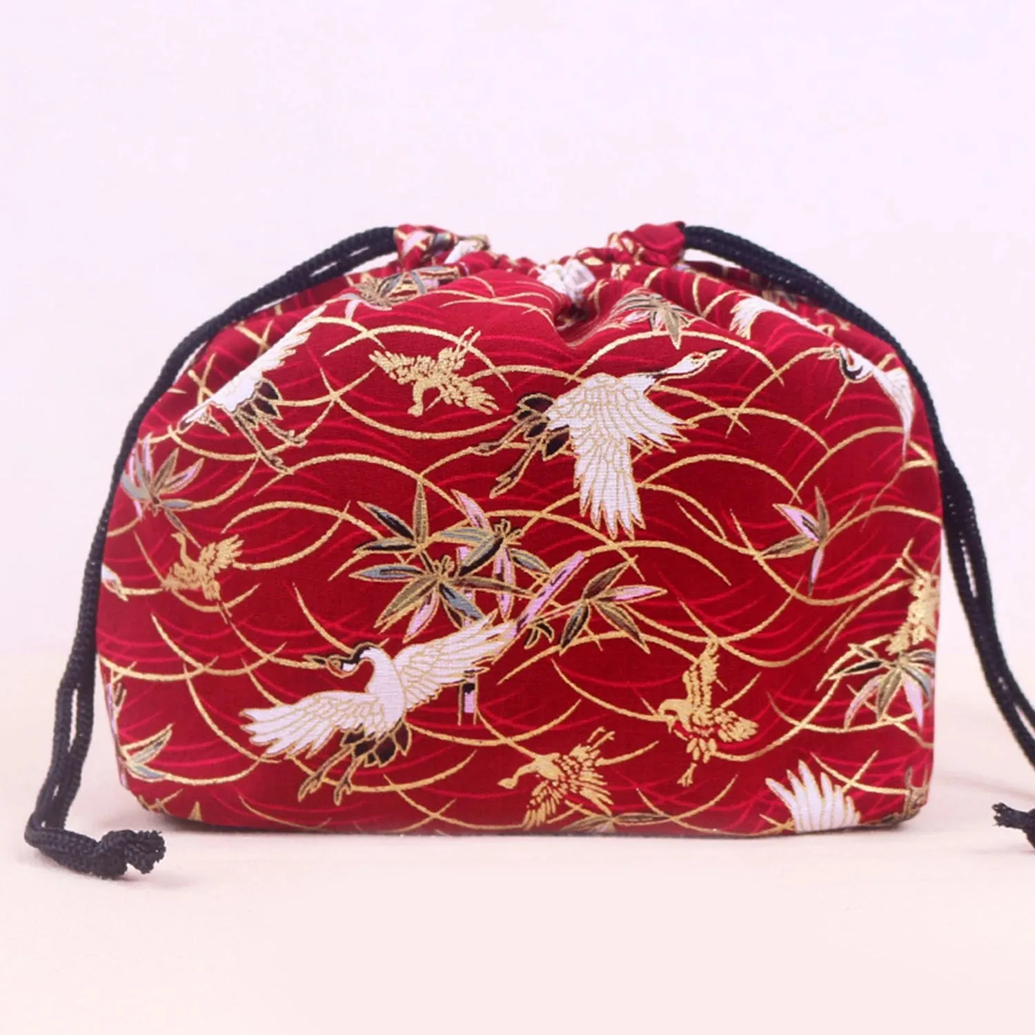 Japanese Style Drawstring Lunch Box Storage Bag – Portable and Fashionable Tote