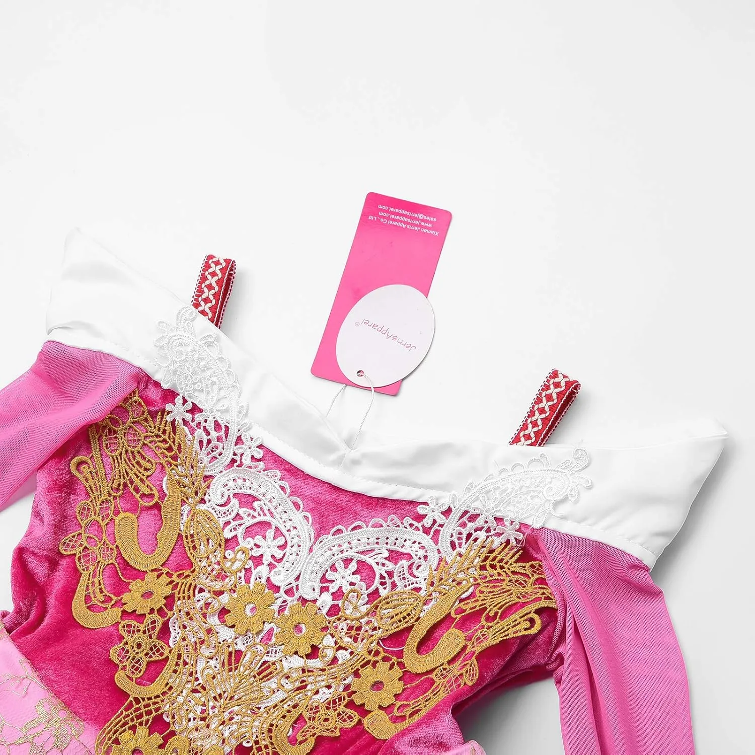 JerrisApparel Girls Pink Princess Costume Halloween Cosplay Party Dress up