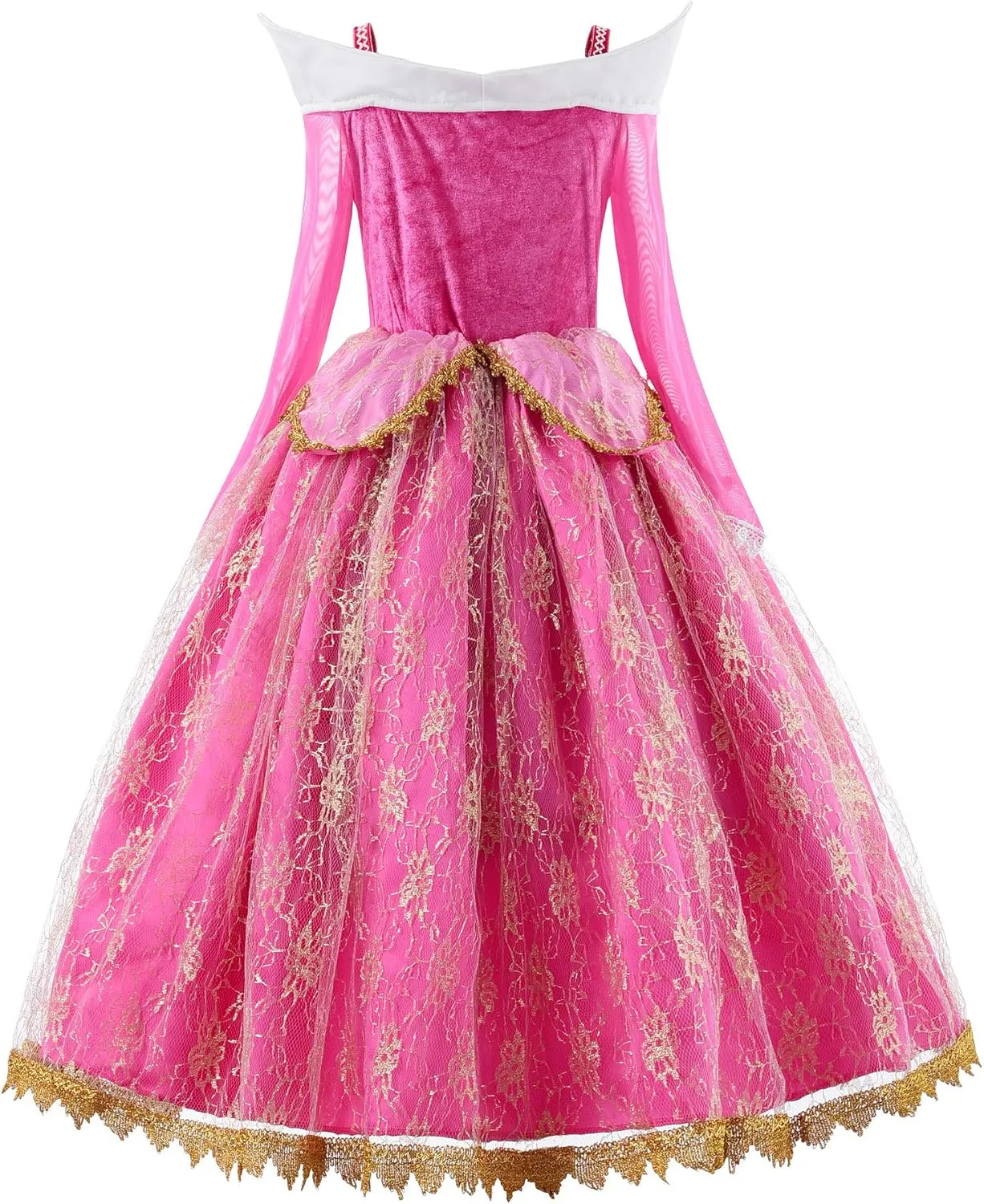 JerrisApparel Girls Pink Princess Costume Halloween Cosplay Party Dress up