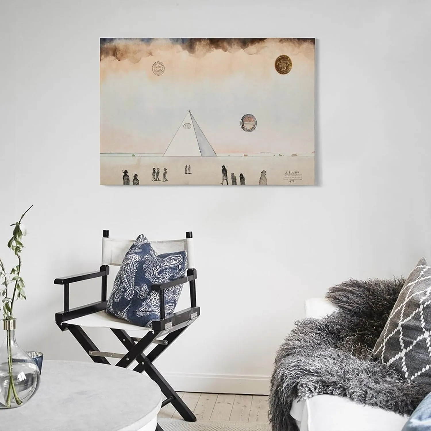 JIANPIN Saul Steinberg Untitled Canvas Printing Famous Paintings, Wall Art Posters, Decorative Hangi Canvas Wall Art Prints Poster Gifts Photo Picture Painting Posters Room Decor Home Decorative 16x24