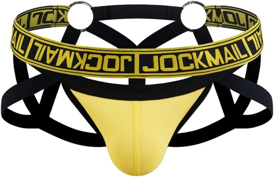 JOCKMAIL Mesh Breathable Jockstrap Athletic Supporters for Men Jock Strap Male Underwear