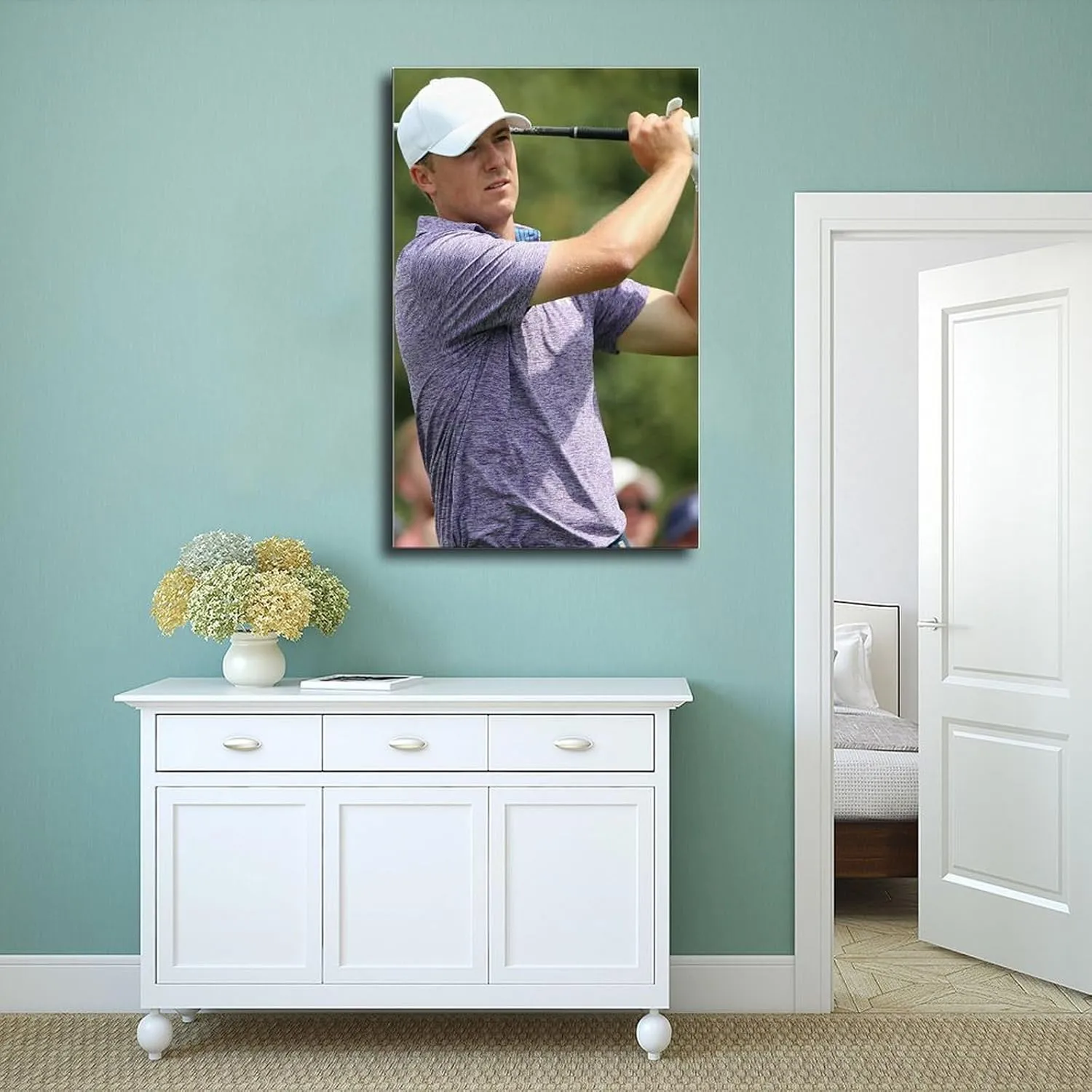 Jordan Spieth Golf Poster65 Canvas Poster Bedroom Decor Sports Landscape Office Room Decor Gift Unframe:12x18inch(30x45cm)