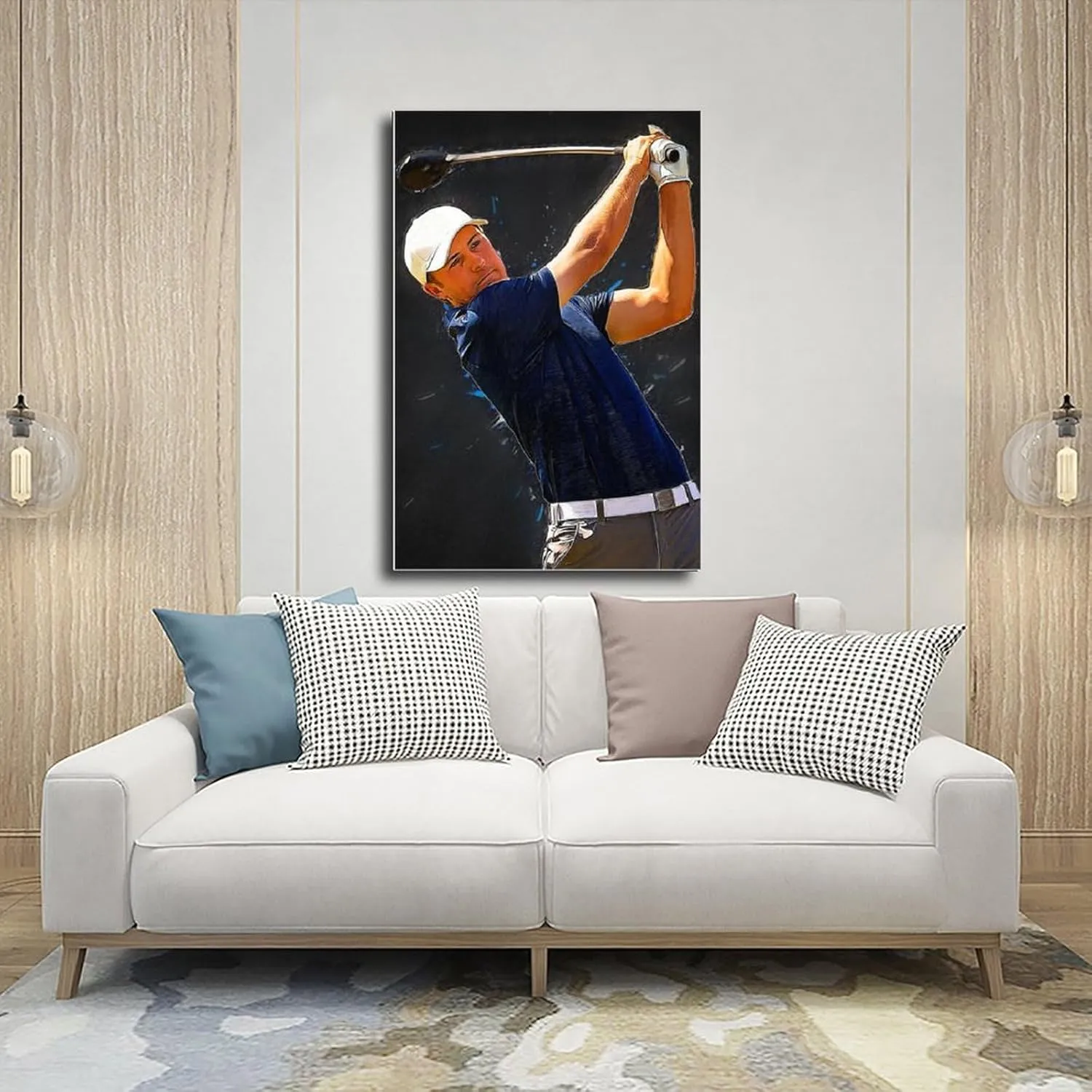 Jordan Spieth Golf Poster80 Canvas Poster Bedroom Decor Sports Landscape Office Room Decor Gift Unframe:12x18inch(30x45cm)