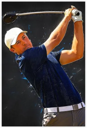 Jordan Spieth Golf Poster80 Canvas Poster Bedroom Decor Sports Landscape Office Room Decor Gift Unframe:12x18inch(30x45cm)