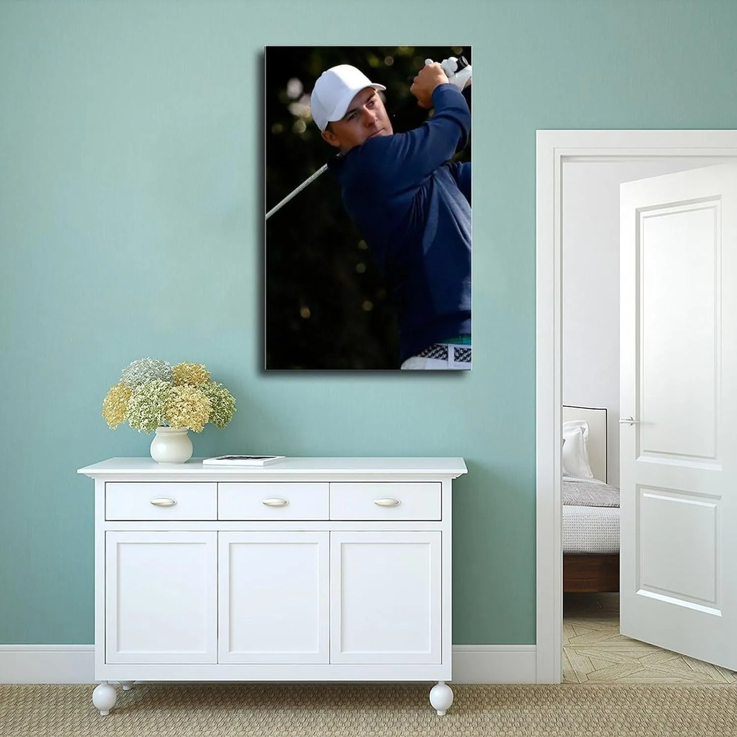 Jordan Spieth Golf Poster87 Canvas Poster Bedroom Decor Sports Landscape Office Room Decor Gift Unframe:16x24inch(40x60cm)
