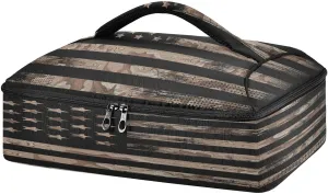 Kcldeci Insulated Casserole Carrier American Flag with Desert Camouflage Casserole Dish Carrier Bag for Hot or Cold Food Insulated Casserole Dish Carrier Thermal Tote Bag for Picnic,Cookouts,Beac