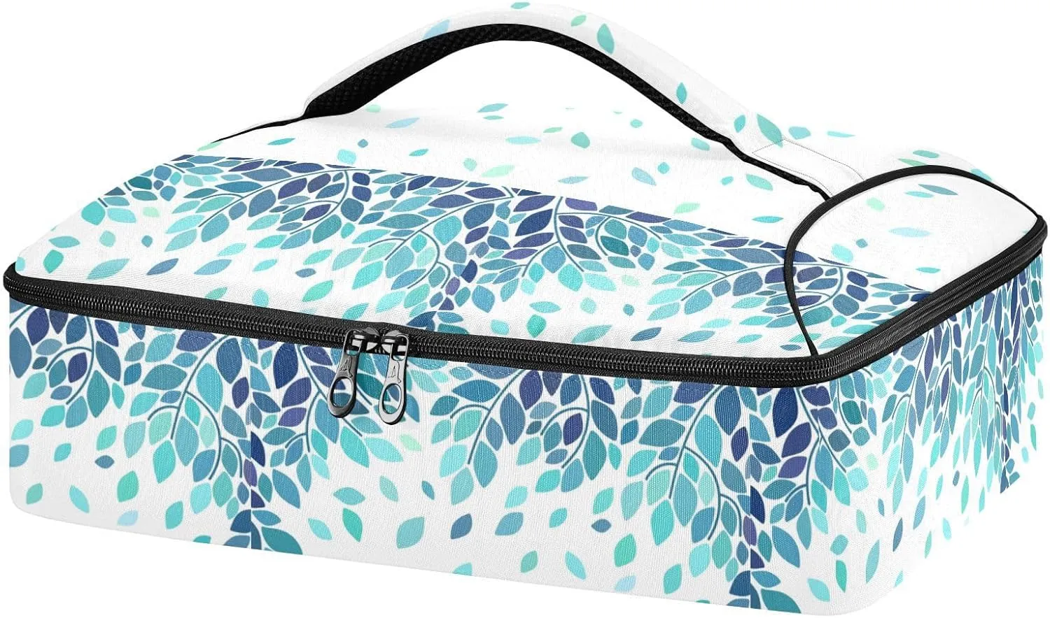 Kcldeci Insulated Casserole Dish Carrier Bag Deciduous Leaves Food Carriers for Hot or Cold Travel Potluck Parties,Picnic,Cookouts,Beach