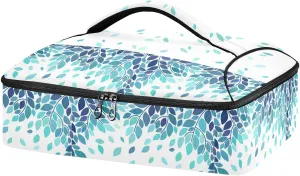 Kcldeci Insulated Casserole Dish Carrier Bag Deciduous Leaves Food Carriers for Hot or Cold Travel Potluck Parties,Picnic,Cookouts,Beach
