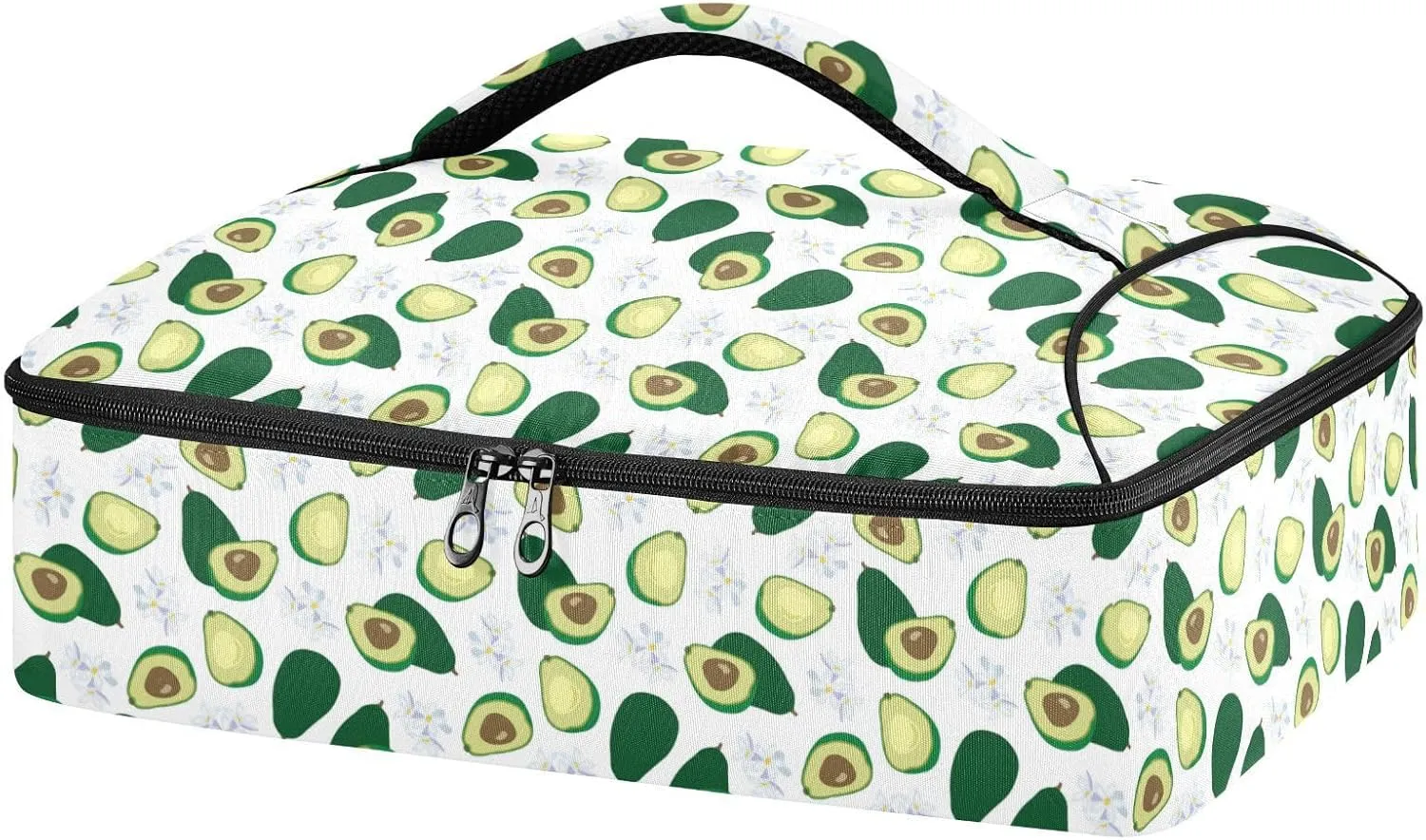 Kcldeci Insulated Thermal Food Carrier Insulated Casserole Carrier for Hot or Cold Food, Avocado and Fruit Pulp Insulated Tote Bag for Potluck Cookouts Parties Picnic,Lasagna Lugger