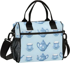 Kettle Insulated Lunch Bag for Women Cooler Tote Bag Organizer with Adjustable Shoulder Strap Reusable Lunch Box
