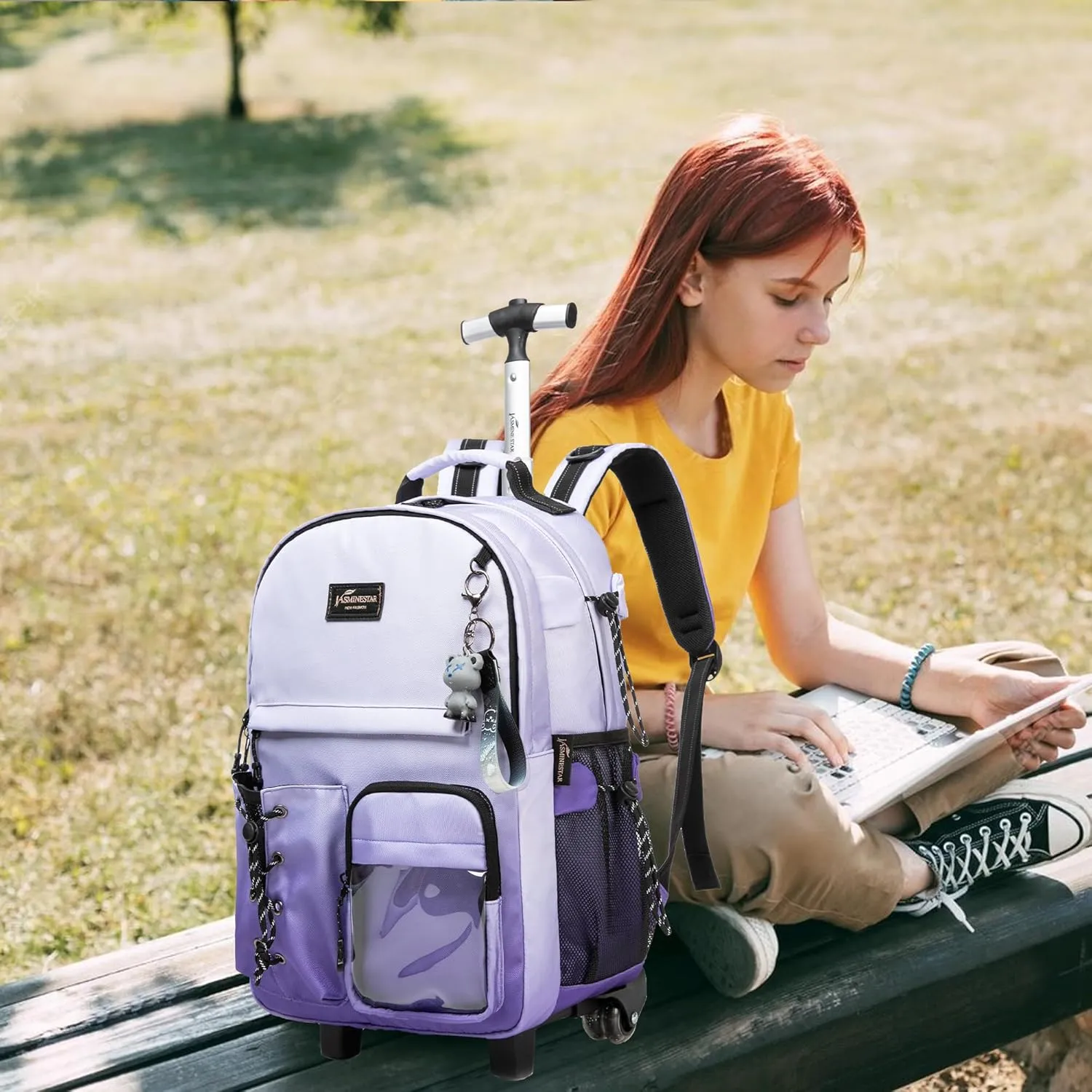 Kids Backpack with Wheels Kids Rolling Backpack Suitcase Carry on Luggage Backpack with Wheels for Teens Boys Girls Rolling Backpack for Elementary Middle High School Students