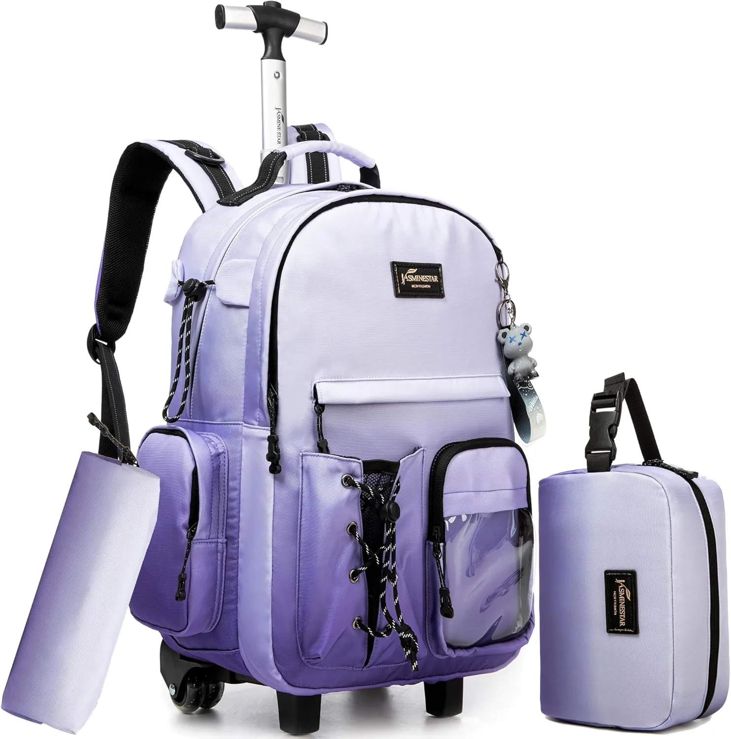 Kids Backpack with Wheels Kids Rolling Backpack Suitcase Carry on Luggage Backpack with Wheels for Teens Boys Girls Rolling Backpack for Elementary Middle High School Students