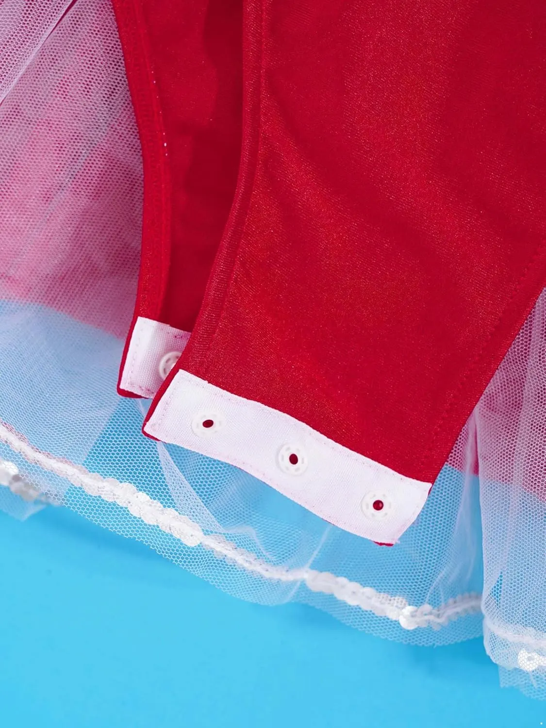 Kids Girls Christmas Mrs Santa Claus Costume Xmas Holiday Party Ballet Dance Figure Skating Dress Leotard