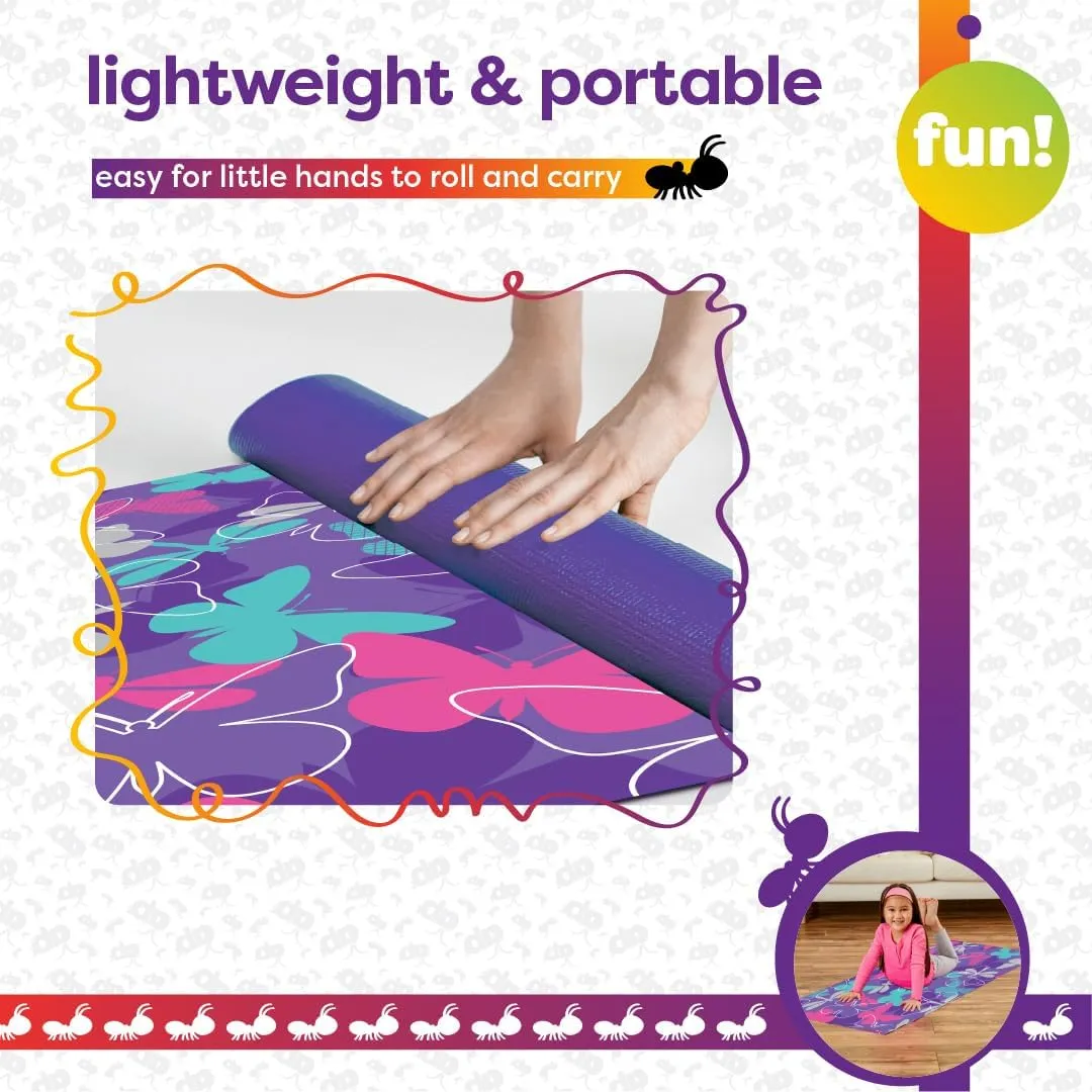 Kids Yoga Mat - Yoga Mat for Kids, Yoga Mats for Home Workout, Travel Yoga Mat, Yoga Mat Non Slip, 60” x 24”, 3mm Free of Toxic Phthalates
