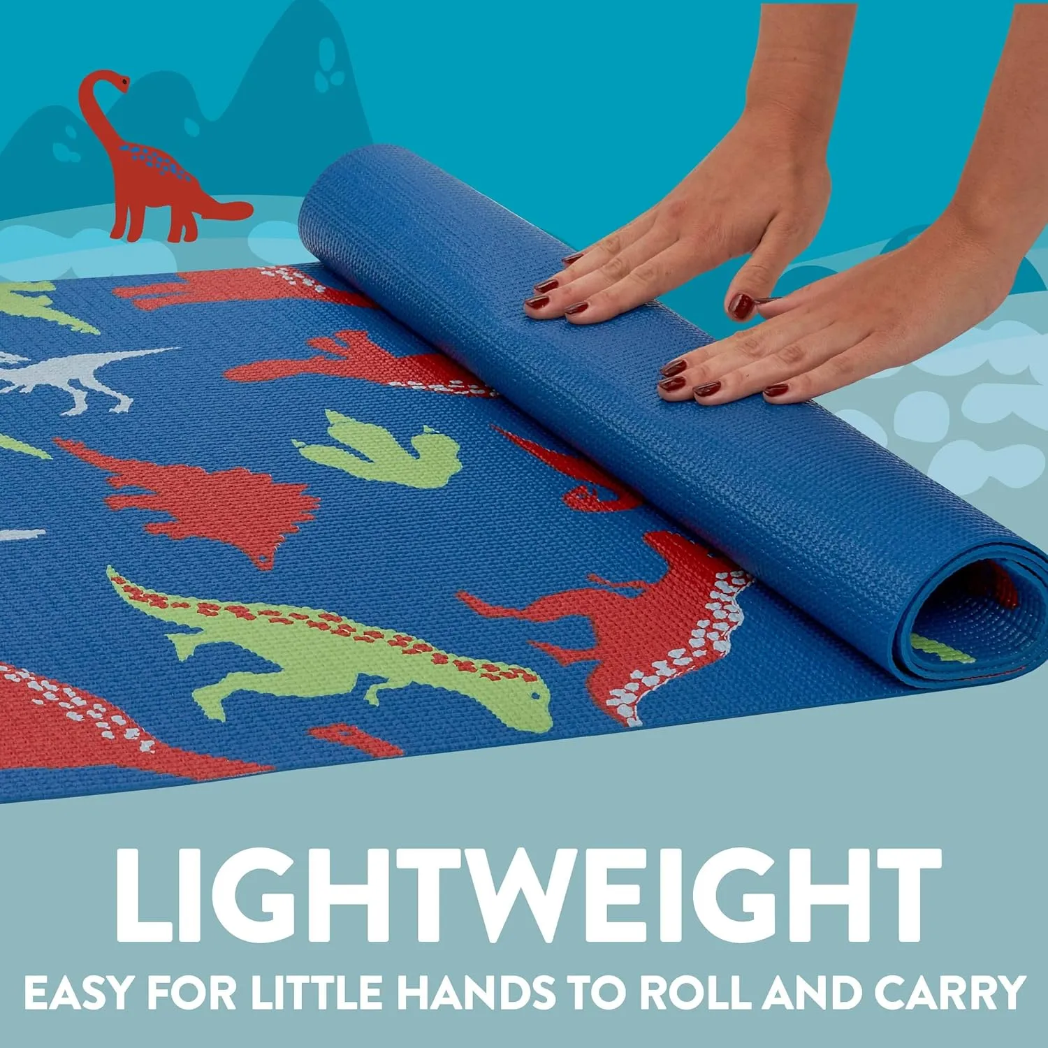Kids Yoga Mat - Yoga Mat for Kids, Yoga Mats for Home Workout, Travel Yoga Mat, Yoga Mat Non Slip, 60” x 24”, 3mm Free of Toxic Phthalates