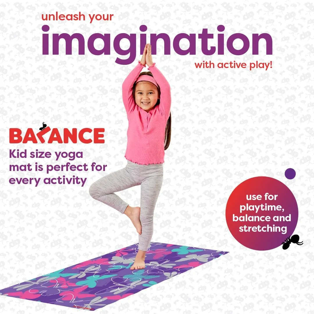 Kids Yoga Mat - Yoga Mat for Kids, Yoga Mats for Home Workout, Travel Yoga Mat, Yoga Mat Non Slip, 60” x 24”, 3mm Free of Toxic Phthalates