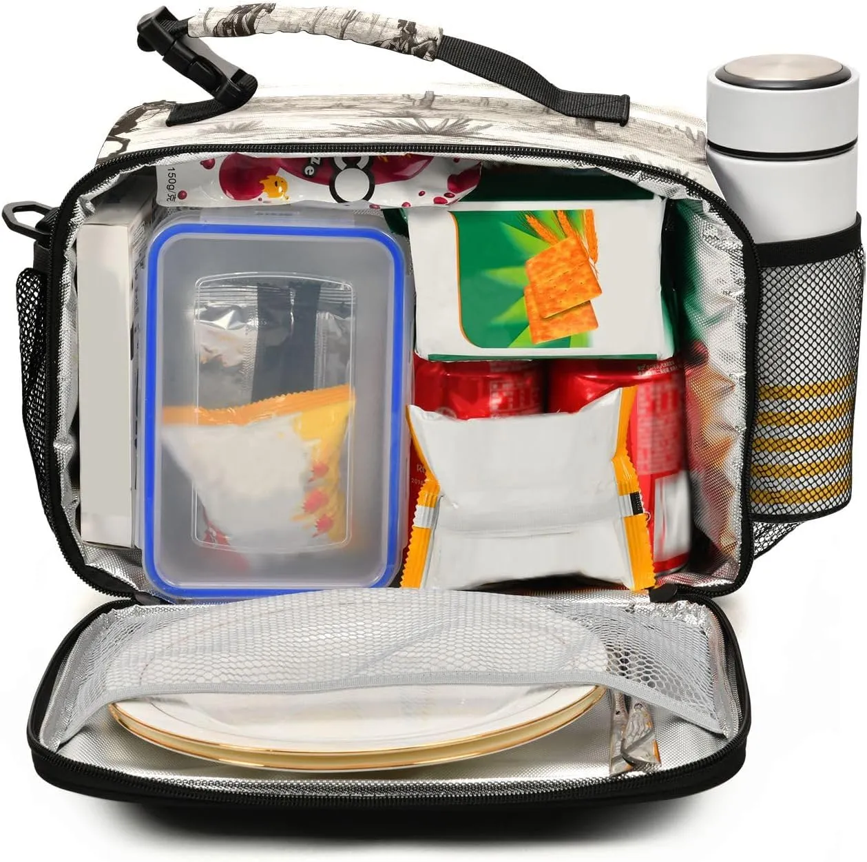 Kigai Western Desert Cowboy Insulated Lunch Bag, Reusable Lunch Box, Removable Shoulder Strap Cooler Tote, Meal Picnic Bags for Outdoor, School, Travel, Office
