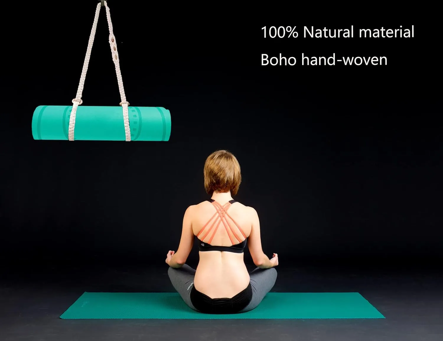 kiido Macrame Yoga Mat Carrying Strap [MAT NOT Included], Hand Woven Multi-Purpose Strap/Carrier