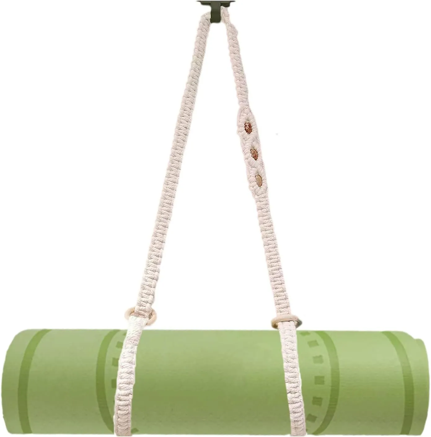 kiido Macrame Yoga Mat Carrying Strap [MAT NOT Included], Hand Woven Multi-Purpose Strap/Carrier