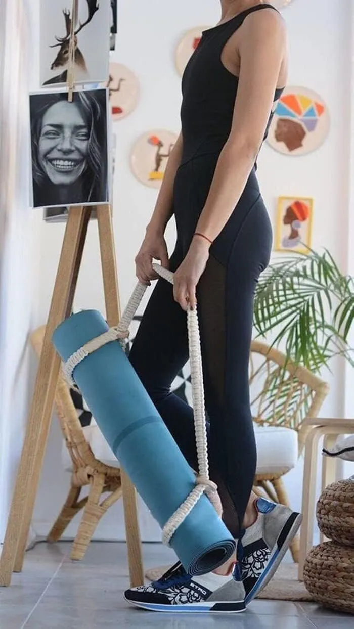 kiido Macrame Yoga Mat Carrying Strap [MAT NOT Included], Hand Woven Multi-Purpose Strap/Carrier