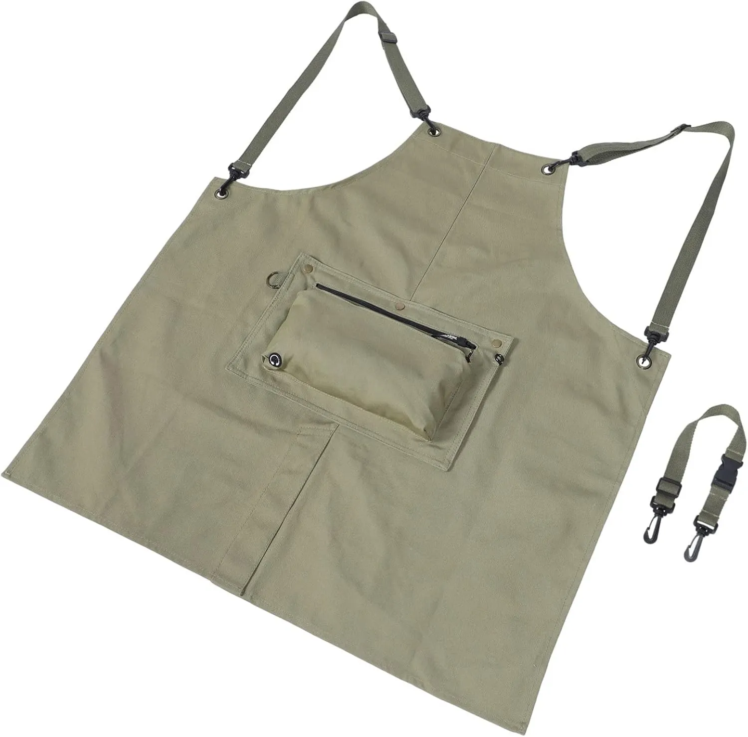 Kitchen Apron Cotton Canvas Apron with Adjustable Straps Multi Functional Chef Apron for Cooking Baking and Painting present for Housewarming