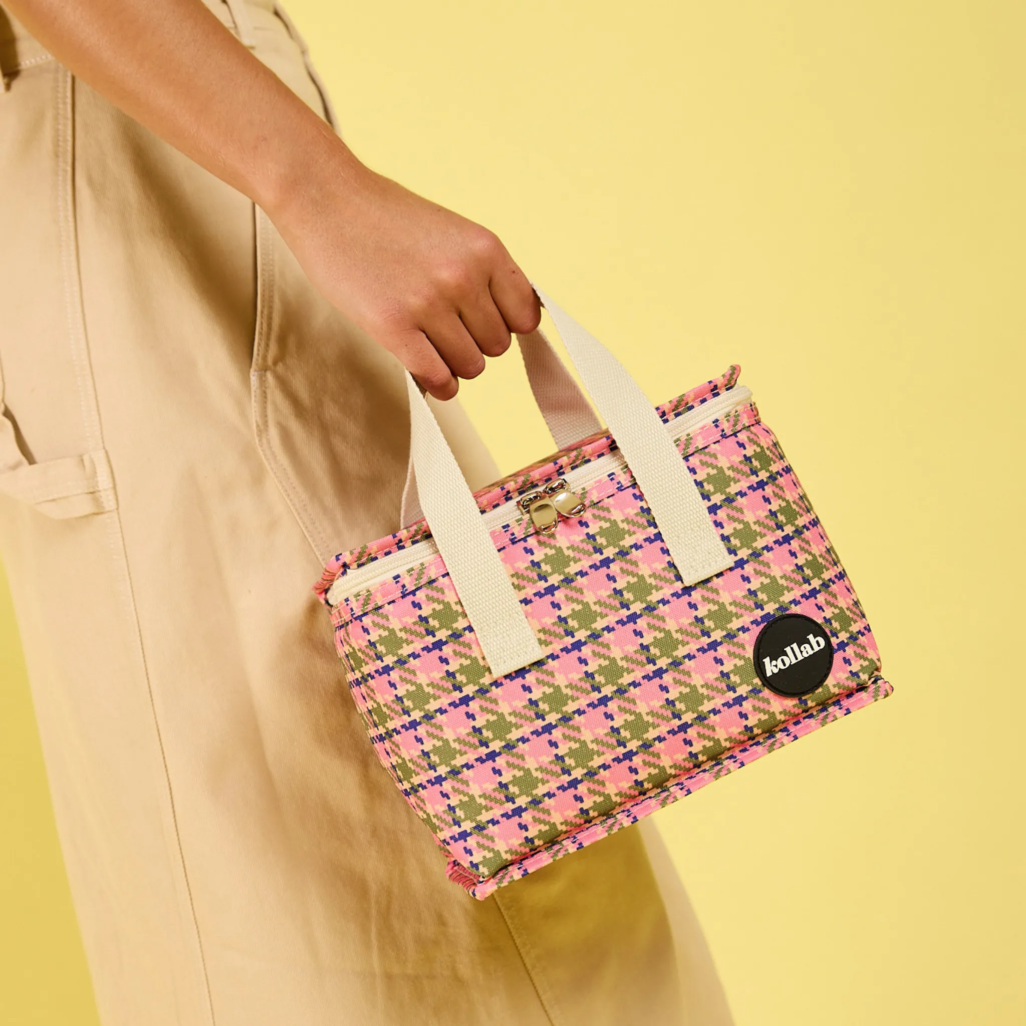 Kollab | Holiday Lunch Box | Pink Houndstooth