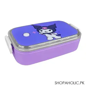 Kuromi Stainless Steel Seal Insulated Lunch Box, Purple, 6.3in (H) x 3in (W) x 2in (D), Tq29-29