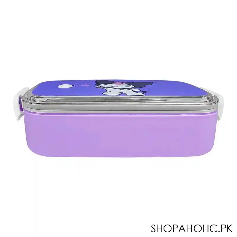 Kuromi Stainless Steel Seal Insulated Lunch Box, Purple, 6.3in (H) x 3in (W) x 2in (D), Tq29-29
