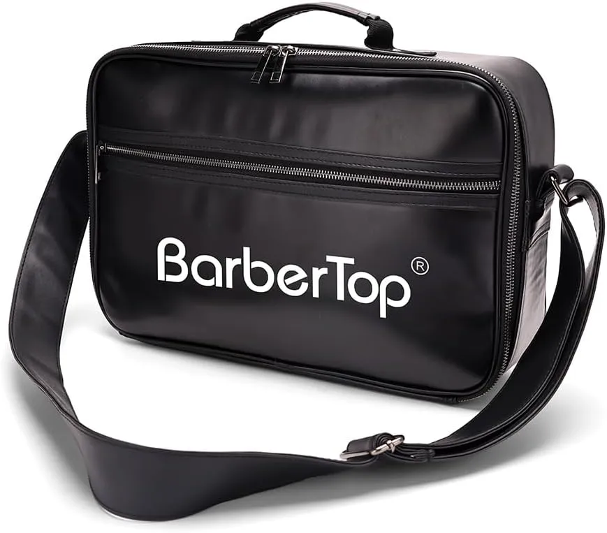 Large Barber Hairdresser Bag, Hairstylist Traveling Bag Shoulder Strap, Barber Carrying Bag Barber Supplies Storage Bag for Clippers, Scissor, Blow Dryer & Various Hair Cutting Tools (Black)