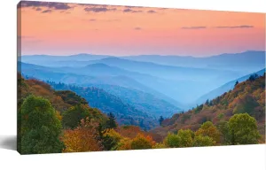 Large Wall Art Decor for Living Room Bedroom Bathroom Canvas Wall Art Framed Rolling Mountain Ranges at Sunrise Prints Artwork Painting Pictures Kitchen 24x48