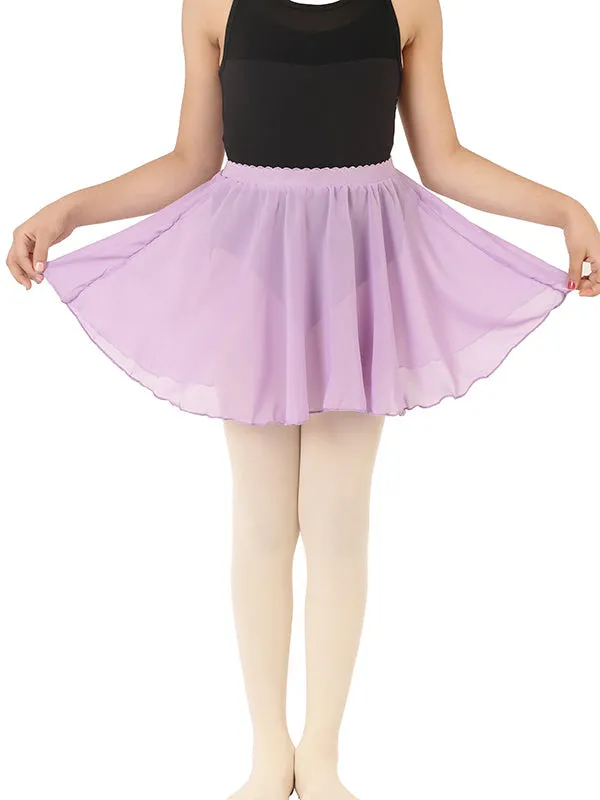 Lavender Tutu Chiffon Elastic Pull Up Skirt for Ballet Dance
