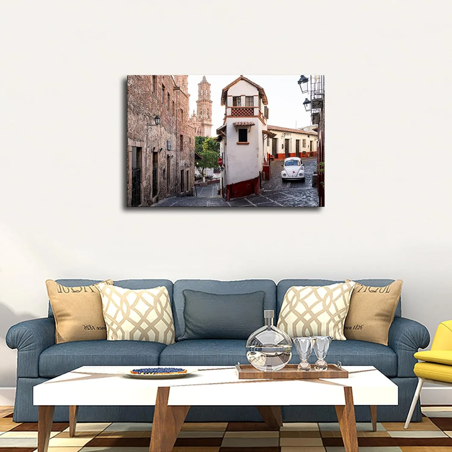 lawkda Taxco, Mexico Poster Canvas Printing Art Home Private Space Public Place Wall Decoration (16×24inch Framed)