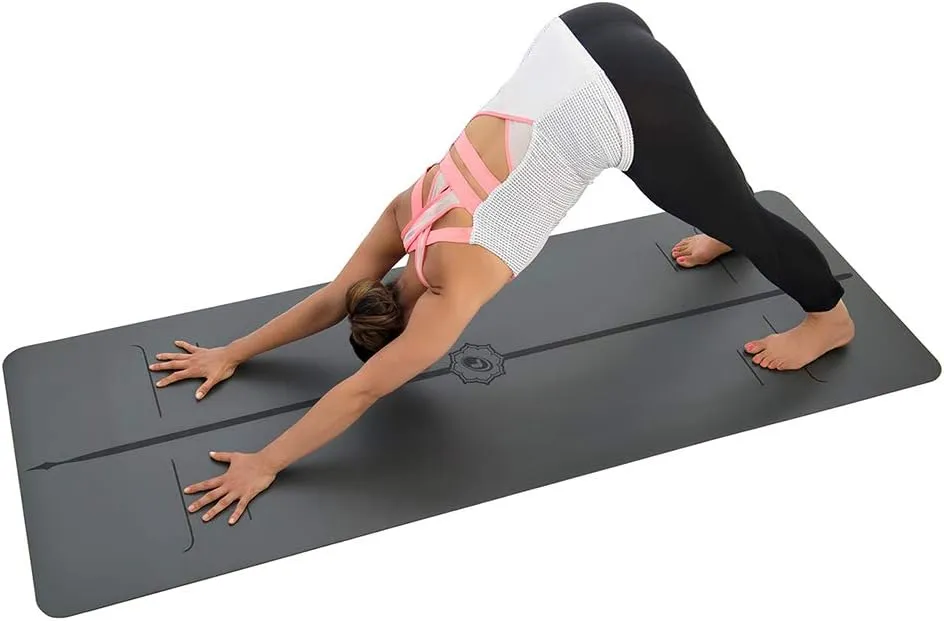 Liforme Evolve Yoga Mat – Free Yoga Bag Included - Patented Alignment System, Warrior-like Grip, Non-slip, Eco-friendly, Sweat-Resistant, Long, Wide, 4.2mm thick mat for comfort