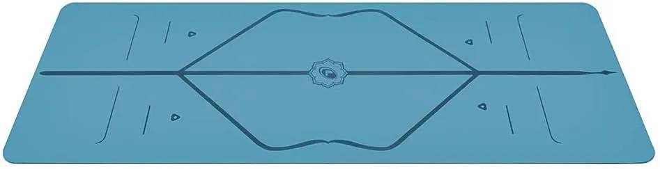 Liforme Original Yoga Mat – Free Yoga Bag Included - Patented Alignment System, Warrior-like Grip, Non-slip, Eco-friendly, sweat-resistant, long, wide, 4.2mm thick mat for comfort