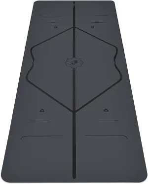 Liforme Original Yoga Mat – Free Yoga Bag Included - Patented Alignment System, Warrior-like Grip, Non-slip, Eco-friendly, sweat-resistant, long, wide, 4.2mm thick mat for comfort