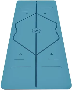 Liforme Original Yoga Mat – Free Yoga Bag Included - Patented Alignment System, Warrior-like Grip, Non-slip, Eco-friendly, sweat-resistant, long, wide, 4.2mm thick mat for comfort