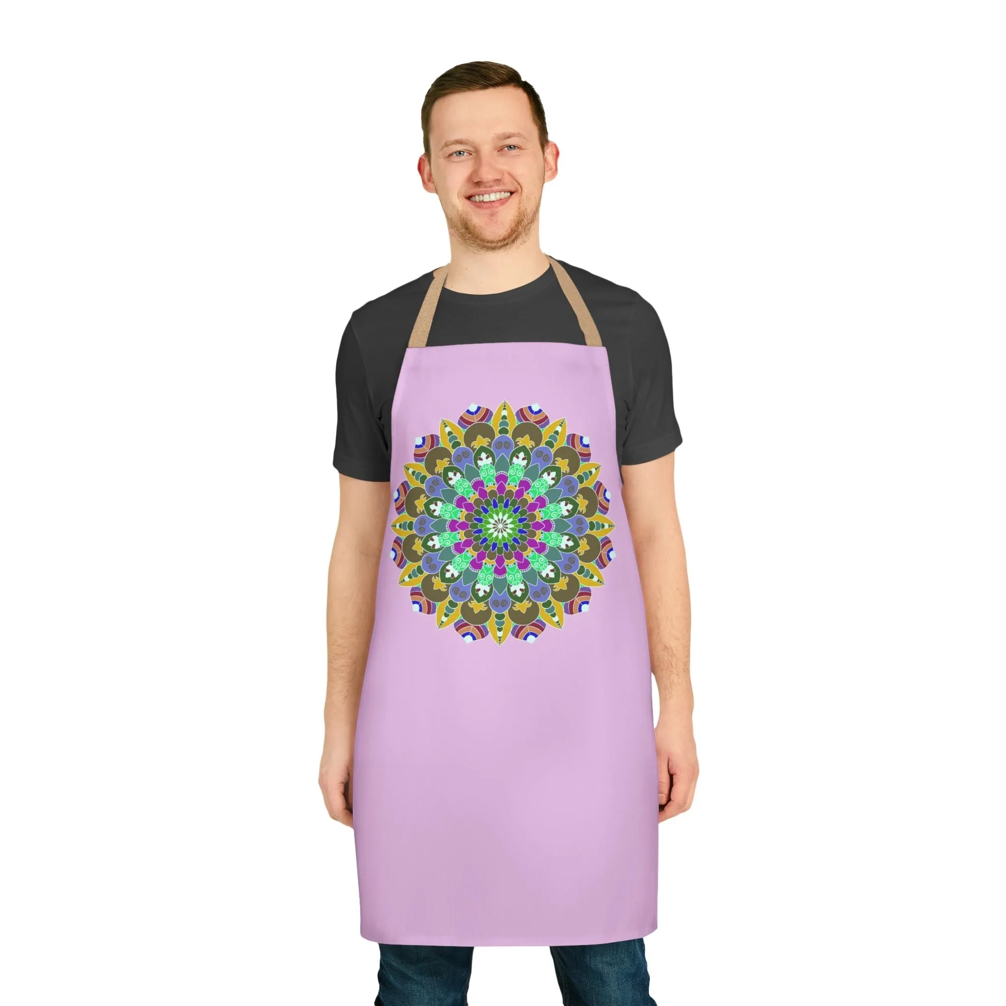 Lilac Mandala Apron - Hand Drawn Art