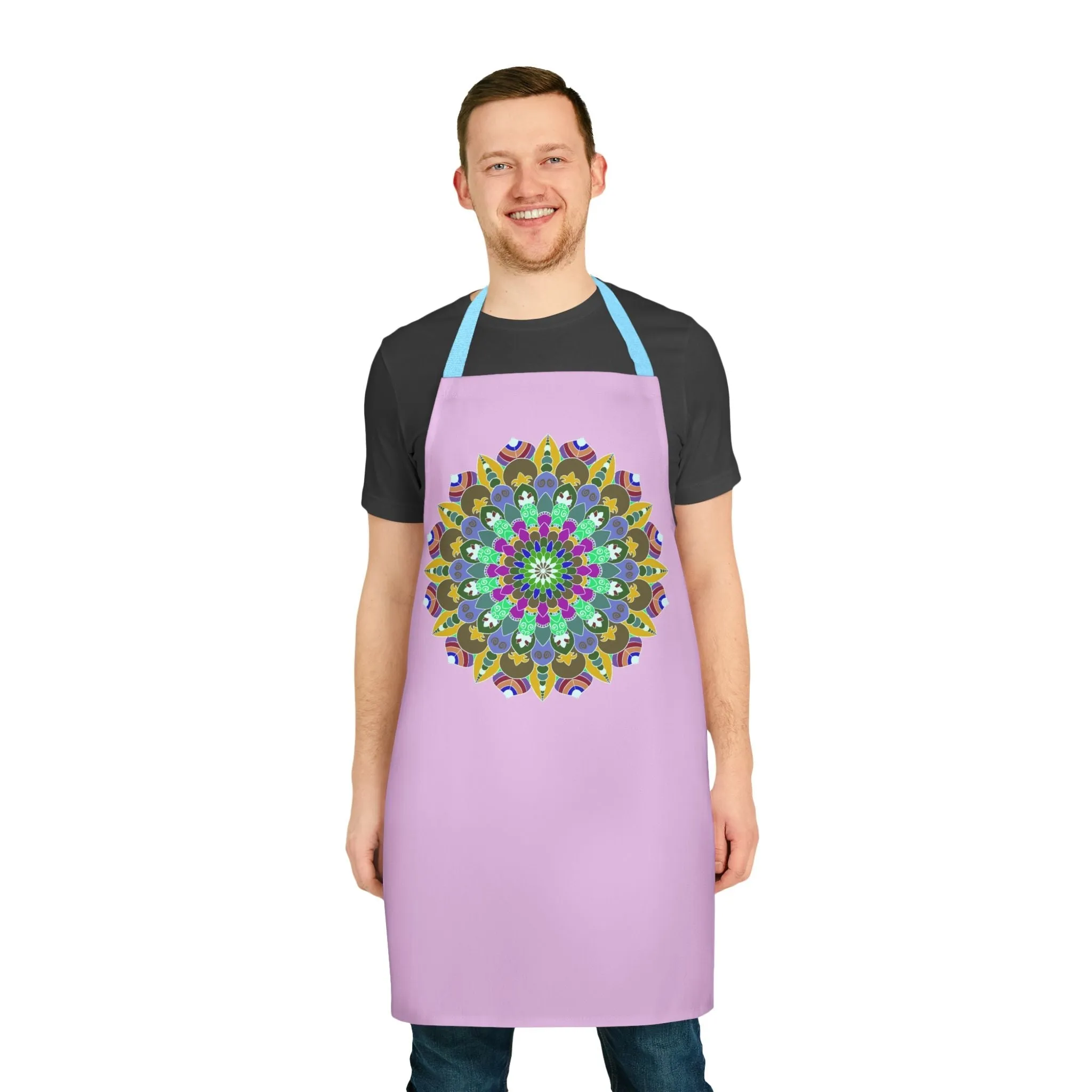 Lilac Mandala Apron - Hand Drawn Art