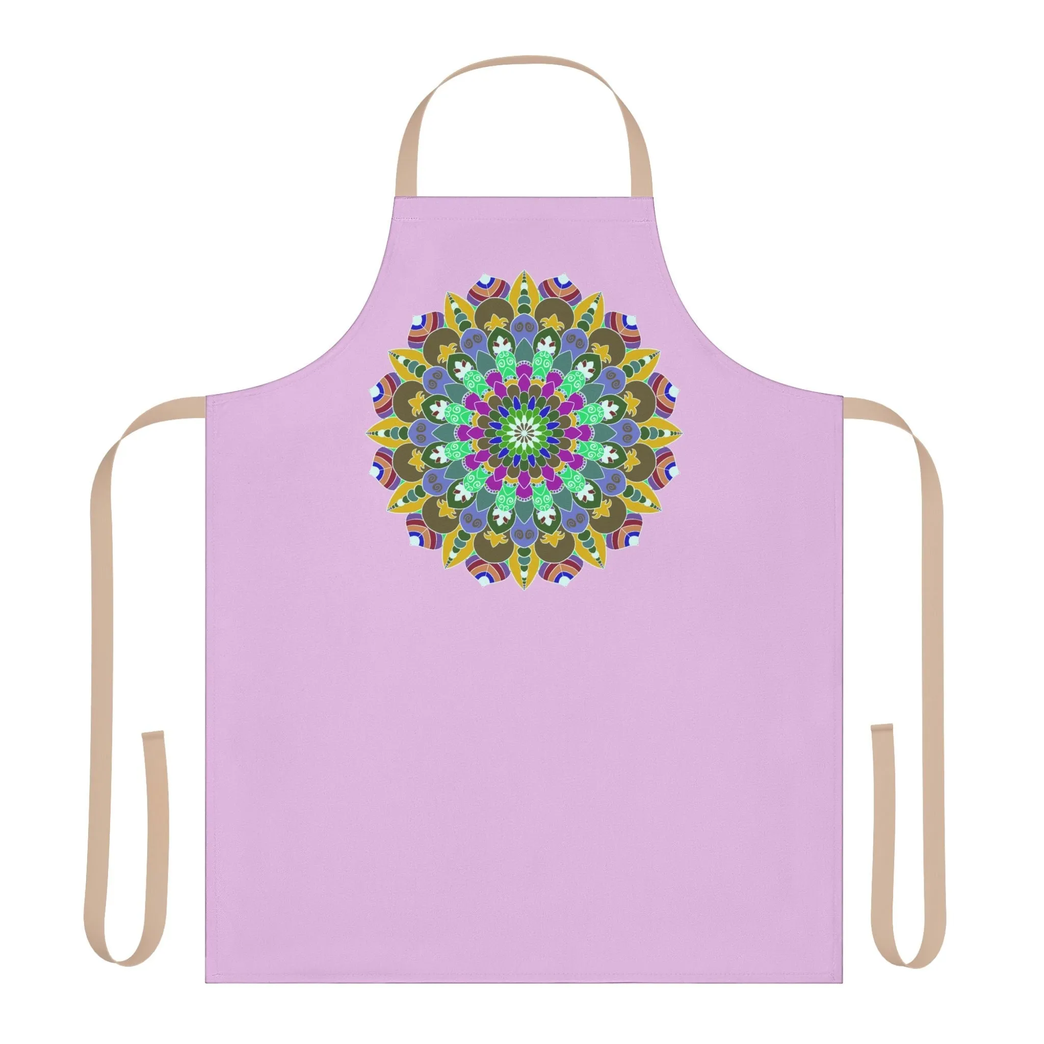 Lilac Mandala Apron - Hand Drawn Art
