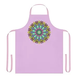 Lilac Mandala Apron - Hand Drawn Art