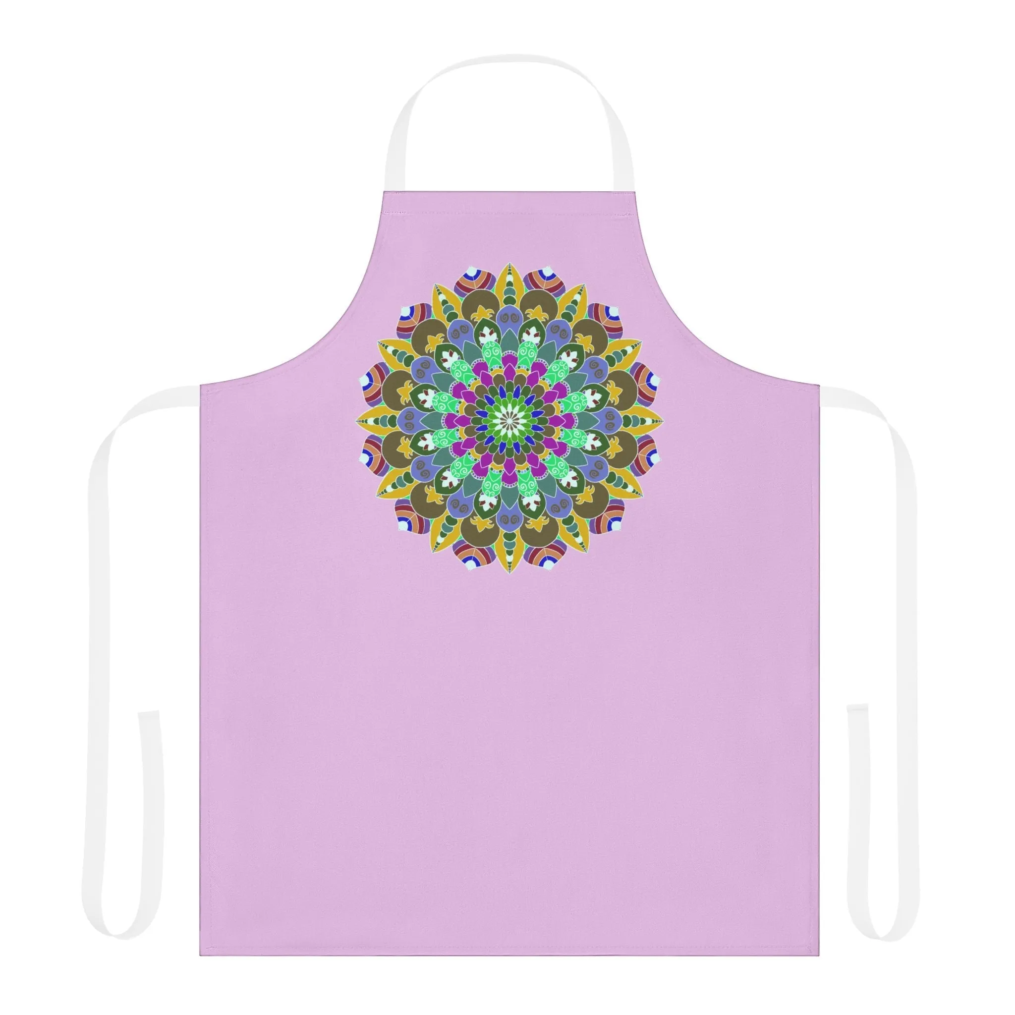 Lilac Mandala Apron - Hand Drawn Art