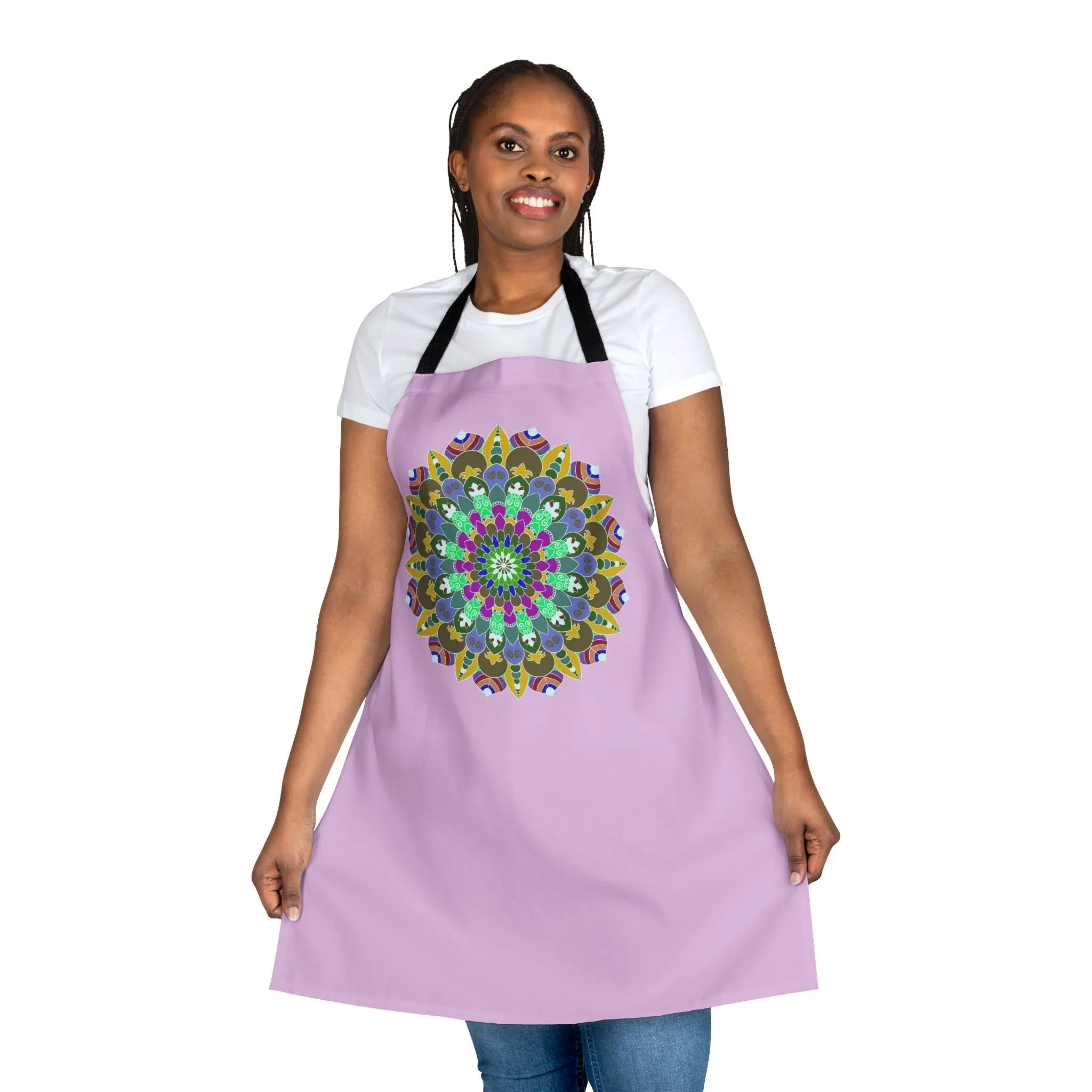 Lilac Mandala Apron - Hand Drawn Art